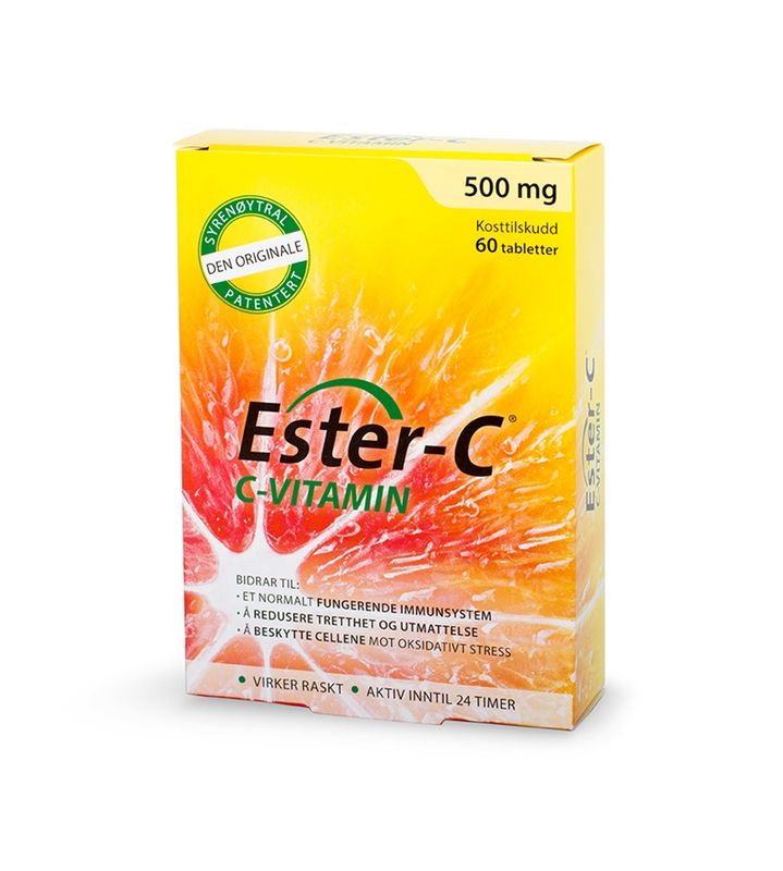 Ester-C den originale 500 mg 60 tabletter