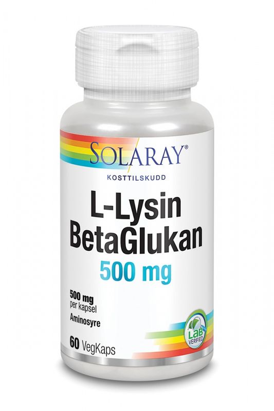 Solaray L-Lysin & BetaGlukan 60 kapsler