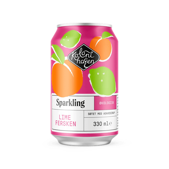 Hovedbilde Kolonihagen Sparkling Lime Fersken 330 ml