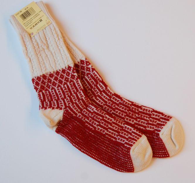 Hovedbilde Hirsch Ullsokker modell SKANDINAVIA rød 38/39