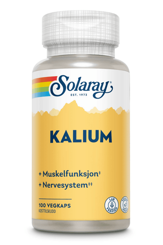 Solaray Kalium 100 mg 100 kapsler