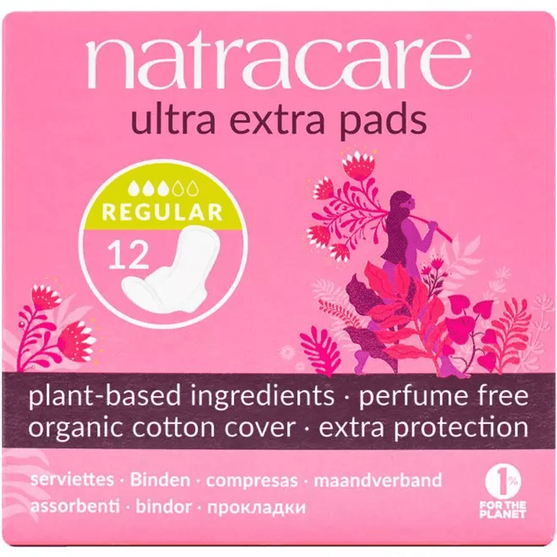 Natracare Bind Ultra Xtra med vinger normale 12 stk