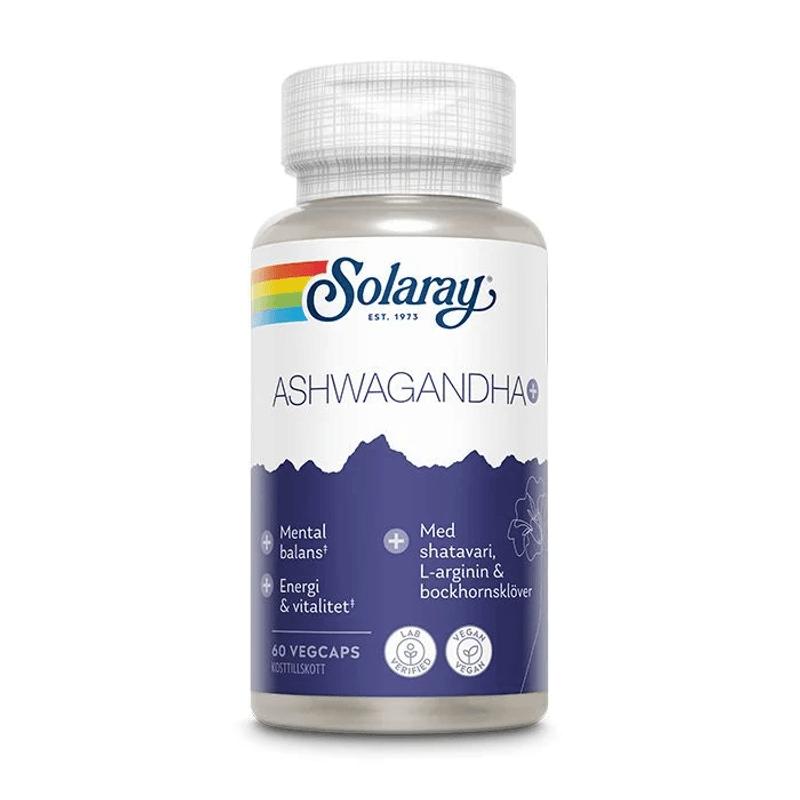 Solaray Ashwagandha+ 60 kapsler