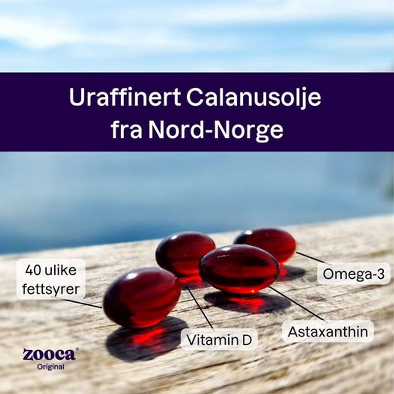 Zooca Original calanusolje 60 kapsler