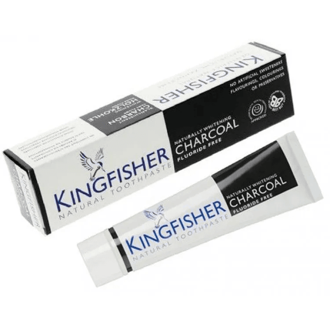 Hovedbilde Kingfisher Tannkrem Charcoal Mint uten fluor 100 ml